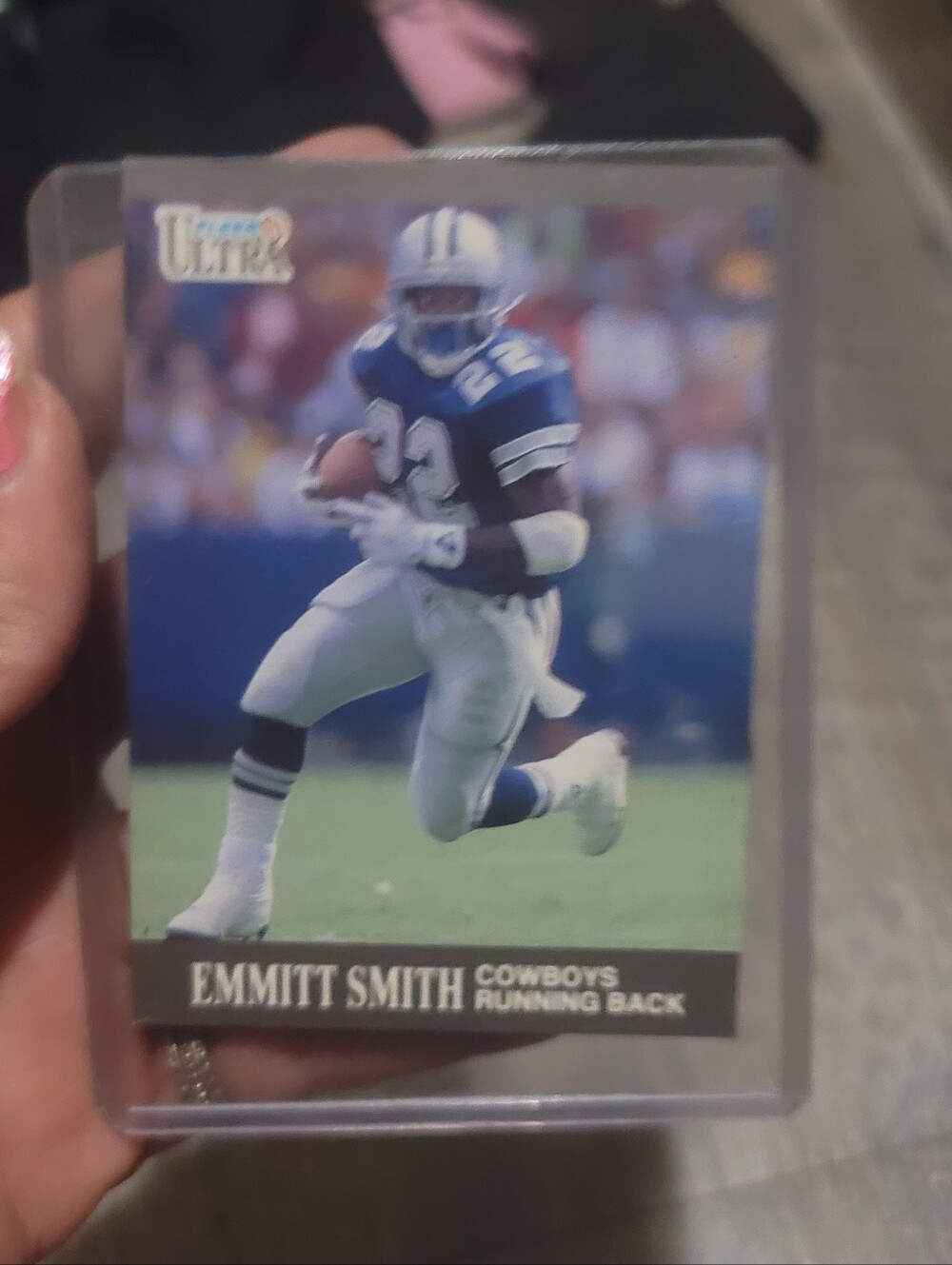Topps Ultra Emmitt Smith Blue White Football Trading Card